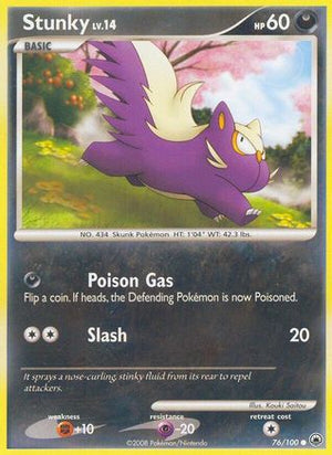 Stunky 76/100 - Majestic Dawn Reverse Holofoil - Poke-Collect