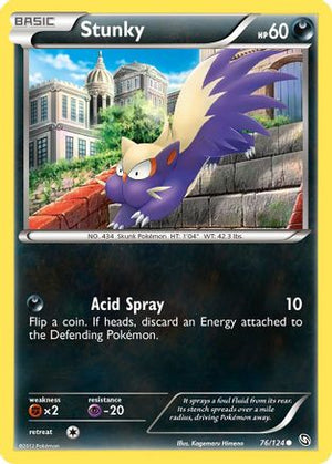 Stunky 76/124 - Dragons Exalted Reverse Holofoil - Poke-Collect
