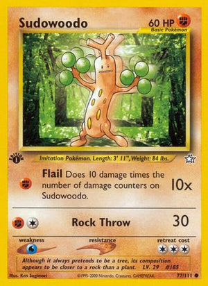 Sudowoodo 77/111 - Neo Genesis 1st Edition - Poke-Collect