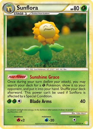 Sunflora 31/123 - HeartGold & SoulSilver Reverse Holofoil - Poke-Collect