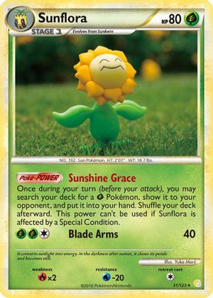 Sunflora 31/123 - HeartGold & SoulSilver Reverse Holofoil - Poke-Collect