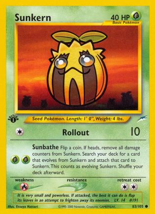 Sunkern 83/105 - Neo Destiny Unlimited - Poke-Collect