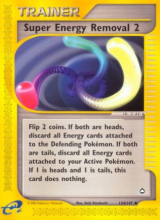 Super Energy Removal 2 134/147 - Aquapolis Reverse Holofoil - Poke-Collect