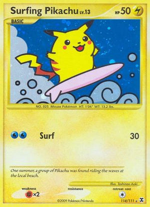 Surfing Pikachu 114/111 - Rising Rivals Holofoil - Poke-Collect