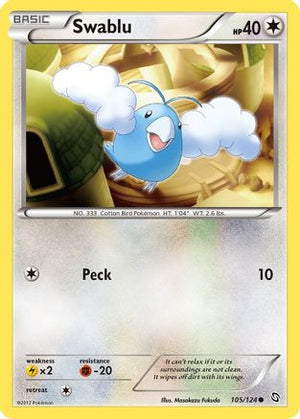 Swablu 105/124 - Dragons Exalted Reverse Holofoil - Poke-Collect