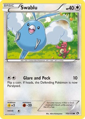 Swablu 103/113 - Legendary Treasures Reverse Holofoil - Poke-Collect