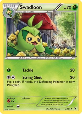 Swadloon 2/101 - Noble Victories Reverse Holofoil - Poke-Collect