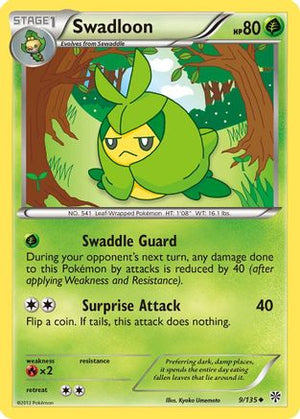 Swadloon 9/135 - Plasma Storm Reverse Holofoil - Poke-Collect