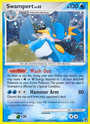 Swampert 9/106 - Great Encounters Reverse Holofoil - Poke-Collect