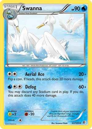 Swanna 43/149 - Boundaries Crossed Reverse Holofoil - Poke-Collect
