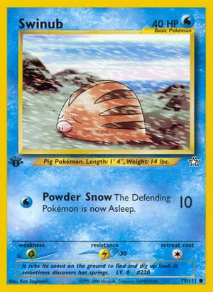 Swinub 79/111 - Neo Genesis 1st Edition - Poke-Collect