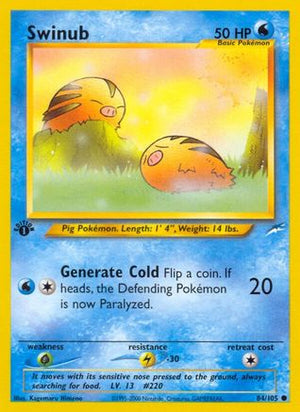 Swinub 84/105 - Neo Destiny 1st Edition - Poke-Collect
