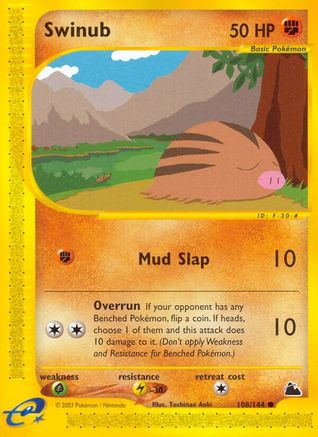 Swinub 108/144 - Skyridge Reverse Holofoil - Poke-Collect