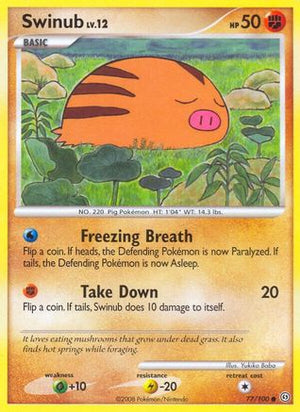 Swinub 77/100 - Stormfront Reverse Holofoil - Poke-Collect