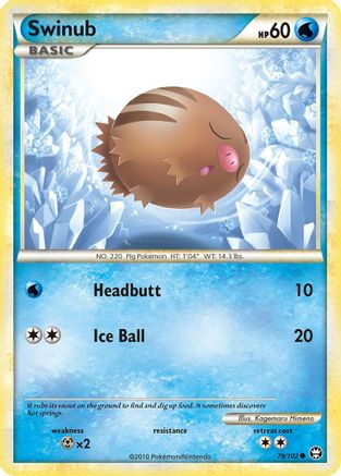 Swinub 79/102 - HSTriumphant - Poke-Collect