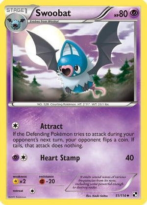 Swoobat 51/114 - Black & White - Poke-Collect