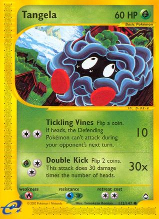 Tangela 112/147 - Aquapolis Reverse Holofoil - Poke-Collect