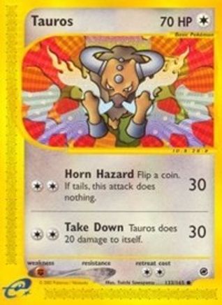 Tauros 133/165 - Expedition Base Set Reverse Holofoil - Poke-Collect