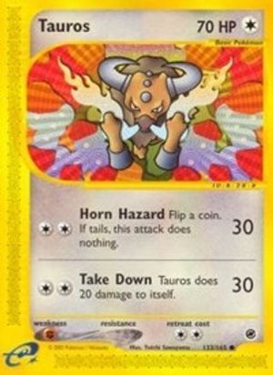 Tauros 133/165 - Expedition Base Set Reverse Holofoil - Poke-Collect
