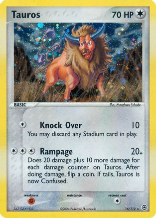 Tauros 16/112 - FireRed & LeafGreen Holofoil - Poke-Collect