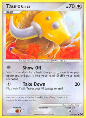 Tauros 98/127 - Platinum Reverse Holofoil