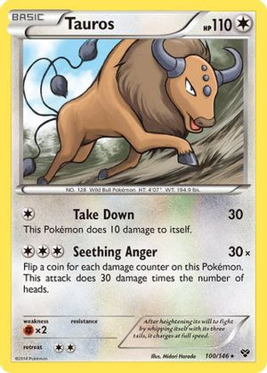 Tauros 100/146 - XY Reverse Holofoil