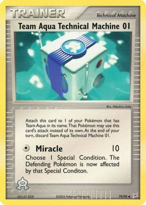 Team Aqua Technical Machine 01 79/95 - Team Magma vs Team Aqua Reverse Holofoil - Poke-Collect