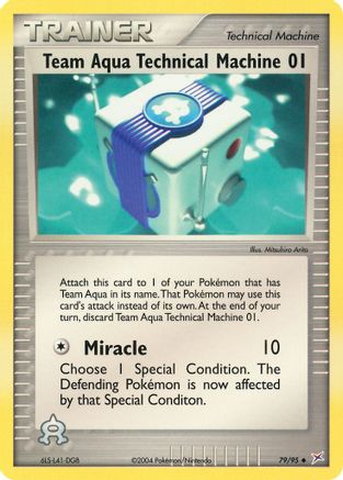 Team Aqua Technical Machine 01 79/95 - Team Magma vs Team Aqua Reverse Holofoil - Poke-Collect