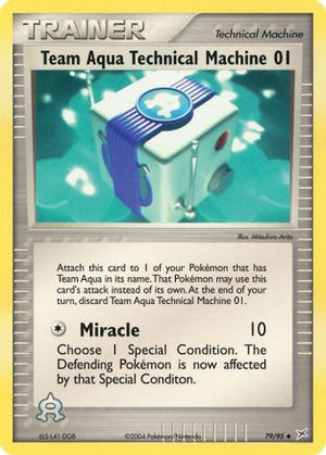 Team Aqua Technical Machine 01 79/95 - Team Magma vs Team Aqua Reverse Holofoil - Poke-Collect