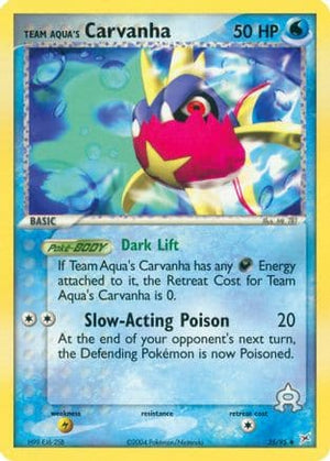 Team Aqua's Carvanha 25/95 - Team Magma vs Team Aqua Reverse Holofoil - Poke-Collect