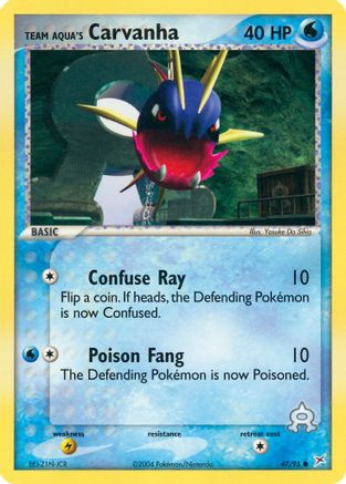Team Aqua's Carvanha 47/95 - Team Magma vs Team Aqua Reverse Holofoil - Poke-Collect