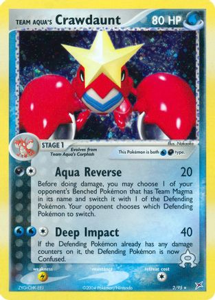 Team Aqua's Crawdaunt 2/95 - Team Magma vs Team Aqua Holofoil - Poke-Collect