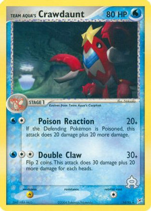 Team Aqua's Crawdaunt 14/95 - Team Magma vs Team Aqua Reverse Holofoil - Poke-Collect