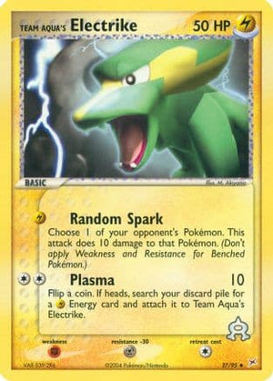 Team Aqua's Electrike 27/95 - Team Magma vs Team Aqua Reverse Holofoil - Poke-Collect