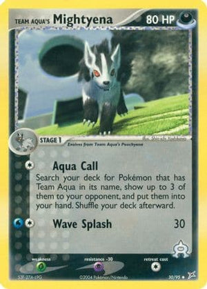 Team Aqua's Mightyena 30/95 - Team Magma vs Team Aqua Reverse Holofoil - Poke-Collect