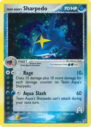 Team Aqua's Sharpedo 5/95 - Team Magma vs Team Aqua Reverse Holofoil - Poke-Collect