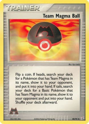 Team Magma Ball 80/95 - Team Magma vs Team Aqua Reverse Holofoil - Poke-Collect