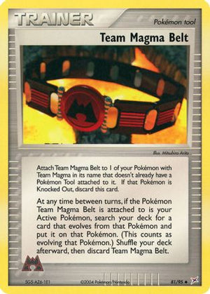 Team Magma Belt 81/95 - Team Magma vs Team Aqua Reverse Holofoil - Poke-Collect