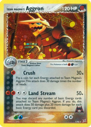 Team Magma's Aggron 7/95 - Team Magma vs Team Aqua Holofoil - Poke-Collect