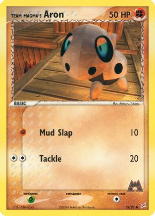 Team Magma's Aron 58/95 - Team Magma vs Team Aqua Reverse Holofoil - Poke-Collect