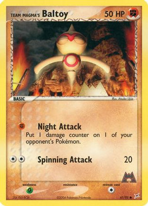 Team Magma's Baltoy 61/95 - Team Magma vs Team Aqua Reverse Holofoil - Poke-Collect
