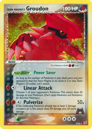 Team Magma's Groudon 9/95 - Team Magma vs Team Aqua Reverse Holofoil - Poke-Collect