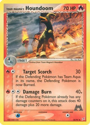 Team Magma's Houndoom 34/95 - Team Magma vs Team Aqua Reverse Holofoil - Poke-Collect