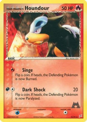 Team Magma's Houndour 35/95 - Team Magma vs Team Aqua Reverse Holofoil - Poke-Collect