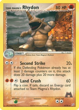 Team Magma's Rhydon 22/95 - Team Magma vs Team Aqua - Poke-Collect