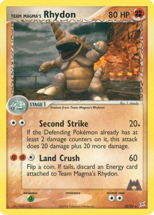 Team Magma's Rhydon 22/95 - Team Magma vs Team Aqua - Poke-Collect