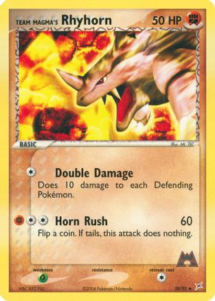 Team Magma's Rhyhorn 38/95 - Team Magma vs Team Aqua Reverse Holofoil - Poke-Collect