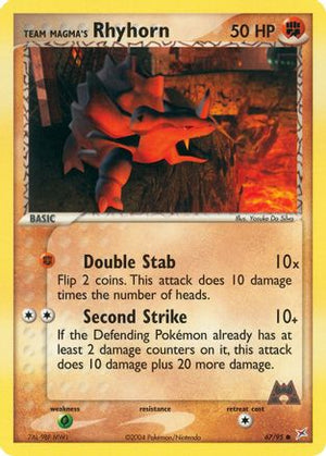 Team Magma's Rhyhorn 67/95 - Team Magma vs Team Aqua - Poke-Collect