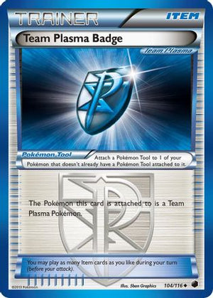 Team Plasma Badge 104/116 - Plasma Freeze - Poke-Collect