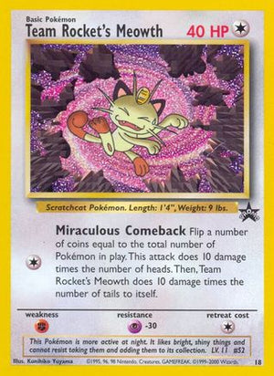 Team Rocket's Meowth 18/53 - Wizards Black Star Promos - Poke-Collect